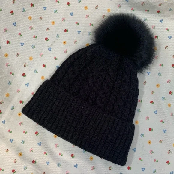 Prada Black Women’s Pom-Pom Beanie - Picture 2 of 5